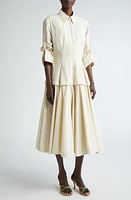 Bottega Veneta Layered Look Long Sleeve Shirtdress Seashell at Nordstrom, Us