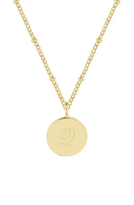 Brook and York Lizzie Initial Pendant Necklace in Gold Q at Nordstrom