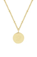 Brook and York Lizzie Initial Pendant Necklace in Gold Q at Nordstrom