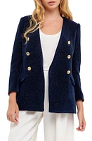 English Factory Texture Metallic Double Breasted Jacket at Nordstrom,