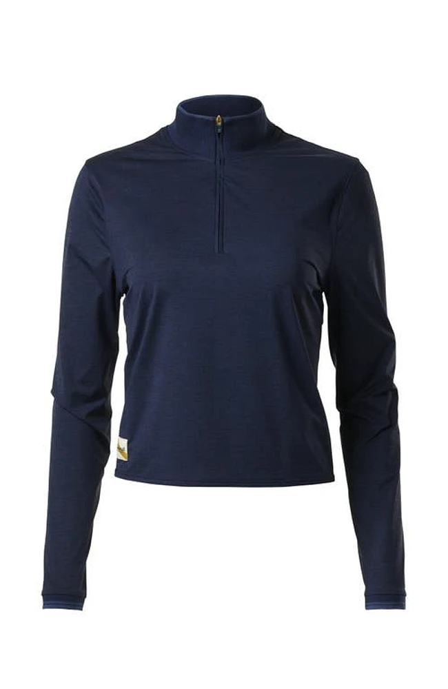 Tracksmith Women's Session Quarter Zip Navy at Nordstrom,