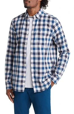 Original Penguin Slim Fit Plaid Button-Down Shirt Bright White at Nordstrom,