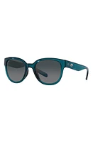 Costa Del Mar Salina 53mm Gradient Polarized Rectangular Sunglasses in Teal at Nordstrom