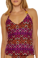 Trina Turk Echo Halter Tankini Top Pink at Nordstrom,