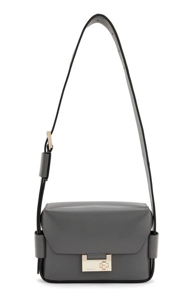 AllSaints Frankie Leather Crossbody Bag in Slate Grey at Nordstrom