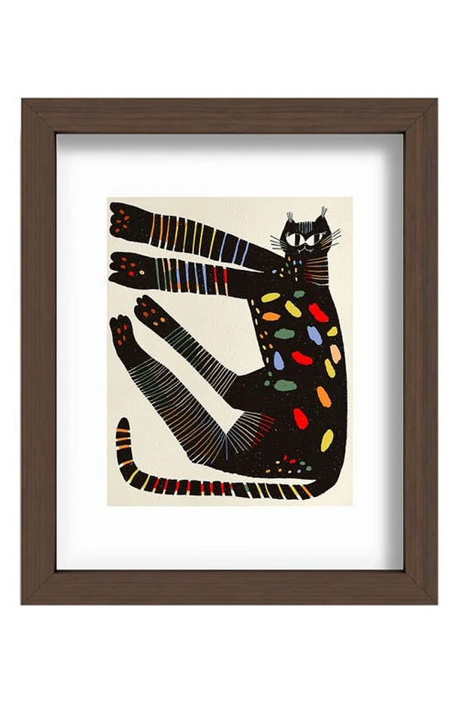 Deny Designs Magic Cat Framed Wall Art in Multi at Nordstrom