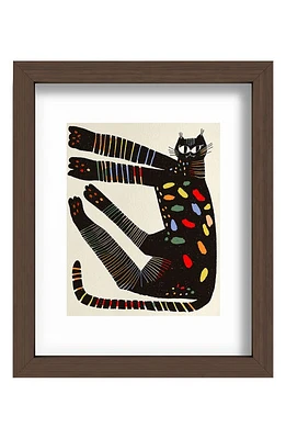 Deny Designs Magic Cat Framed Wall Art in Multi at Nordstrom