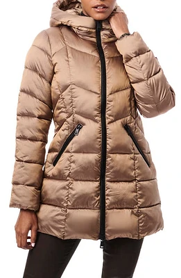 Bernardo Metallic Hooded Walker Coat at Nordstrom,