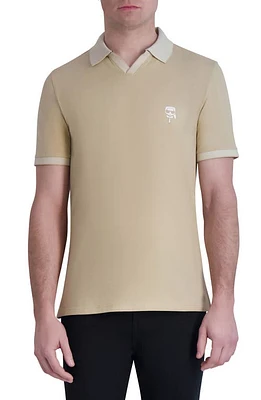 Karl Lagerfeld Paris Johnny Collar Pima Cotton Polo at Nordstrom,