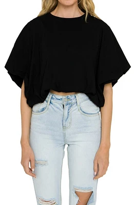 Grey Lab High/Low Crop T-Shirt Black at Nordstrom,