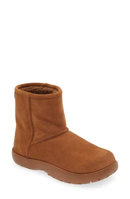 Bottega Veneta Snap Genuine Shearling Ankle Boot 7665 Caramel at Nordstrom,