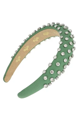 L. Erickson Bernadette Crystal Headband in Green at Nordstrom