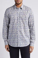 Liberty London Wiltshire Bud Lasenby Floral Cotton Button-Up Shirt Blue Multi at Nordstrom,