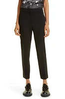 Max Mara Pegno Slim Fit Jersey Ankle Pants Black at Nordstrom,