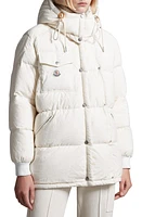 Moncler Karakorum Cotton Hooded Down Jacket Cream at Nordstrom,