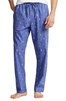 Polo Ralph Lauren Print Cotton Drawstring Pajama Pants Blue at Nordstrom,