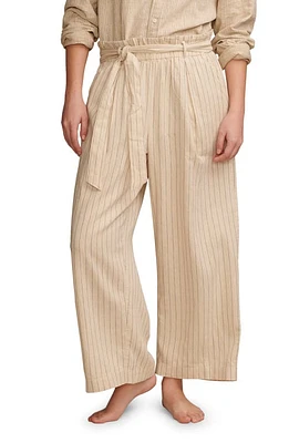 Lucky Brand Cotton Blend Paperbag Pants Stripe at Nordstrom,