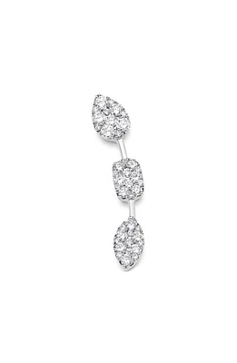 Sara Weinstock Reverie Three-Cluster Diamond Ear Crawler Earrings in 18K Gold Crawler