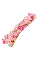 L. Erickson Mini Jana Crystal Pinch Clip in Fuchsia at Nordstrom