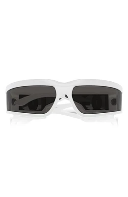 Dolce & Gabbana 63mm Oversize Rectangular Sunglasses in White at Nordstrom