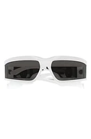 Dolce & Gabbana 63mm Oversize Rectangular Sunglasses in White at Nordstrom