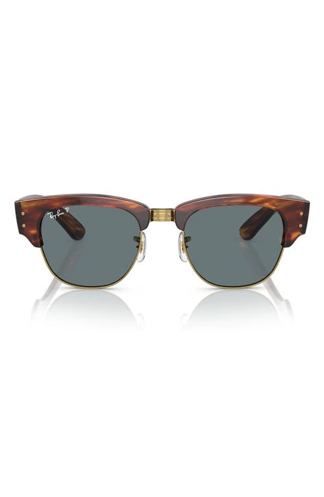 Ray-Ban Mega Clubmaster 53mm Polarized Transition Square Sunglasses in Striped Havana at Nordstrom