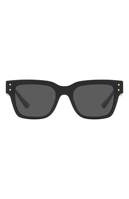 Versace 52mm Rectangular Sunglasses in Black at Nordstrom