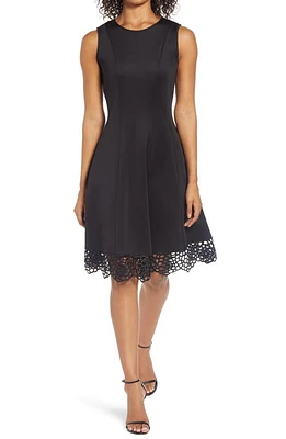 Donna Ricco Sleeveless Fit & Flare Dress in Black at Nordstrom, Size 6