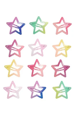 Capelli New York Assorted 12-Pack Star Snap Clips in Pink Multi at Nordstrom