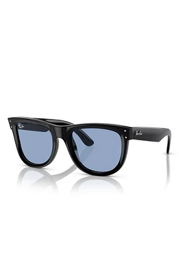 Ray-Ban Reverse Wayfarer 53mm Square Sunglasses in Light Blue at Nordstrom