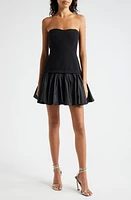 Cinq à Sept Amanda Strapless Mixed Media Minidress at Nordstrom,