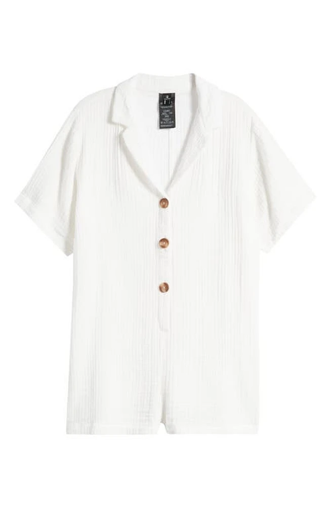 Volcom Easy Breezy Cover-Up Romper Star White at Nordstrom,