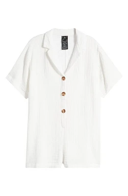 Volcom Easy Breezy Cover-Up Romper Star White at Nordstrom,