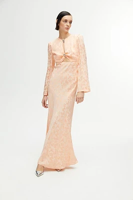 Nocturne Cut-Out Long Dress in Salmon at Nordstrom