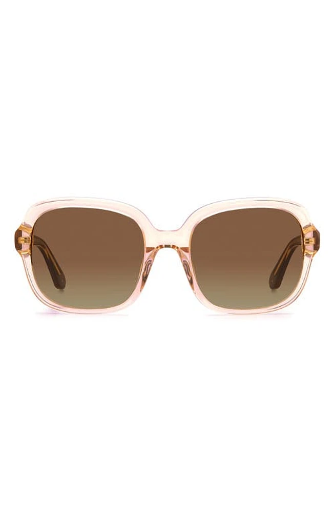 Kate Spade New York babbette 55mm polarized square sunglasses in Pink at Nordstrom