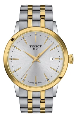 Tissot Classic Dream Bracelet Watch, 42mm in Grey/Yellow Gold at Nordstrom, Size 42 Mm