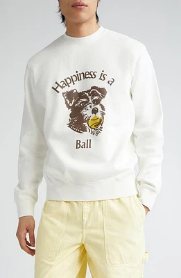 PALMES Dog Graphic Sweatshirt in Off-White at Nordstrom, Size X-Large