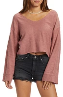 Roxy Made For You Bell Sleeve Cotton Blend Terry Sweater at Nordstrom,