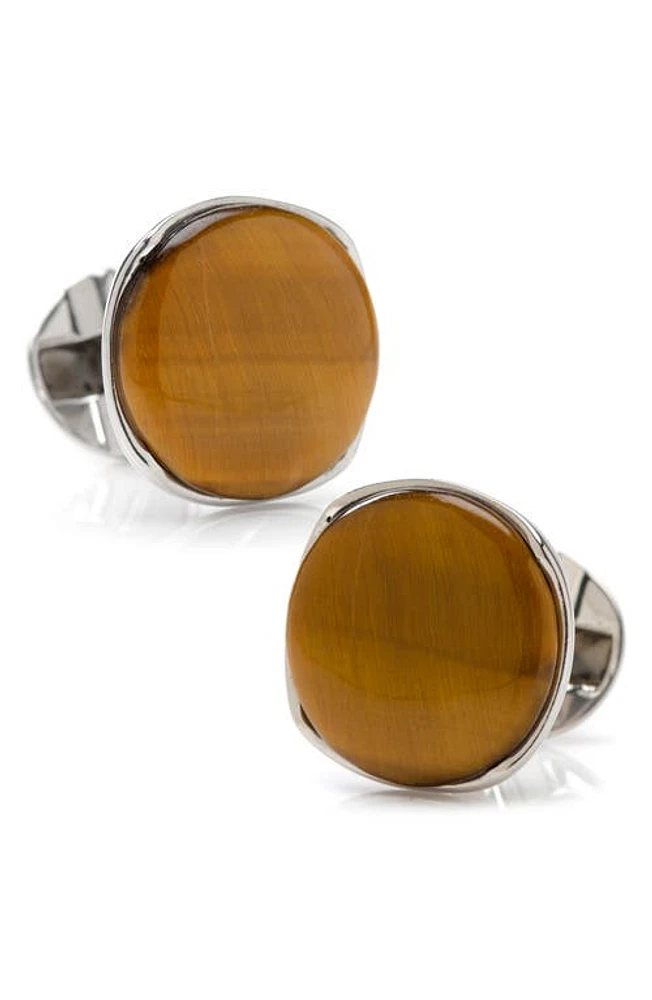 Cufflinks, Inc. Tiger's Eye Cuff Links in Brown at Nordstrom