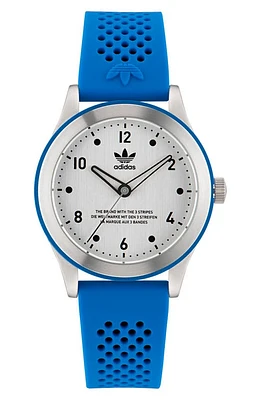 adidas Code Three Silicone Strap Watch, 40mm in Blue at Nordstrom, Size 40 Mm