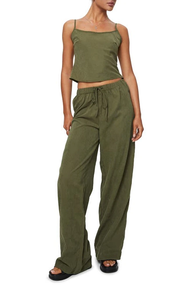 Princess Polly Paigey Camisole & Wide Leg Pants Set Khaki at Nordstrom,