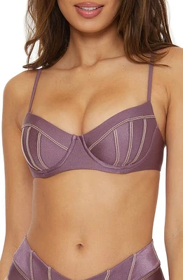 Becca Color Sheen Underwire Bikini Top Fig at Nordstrom,