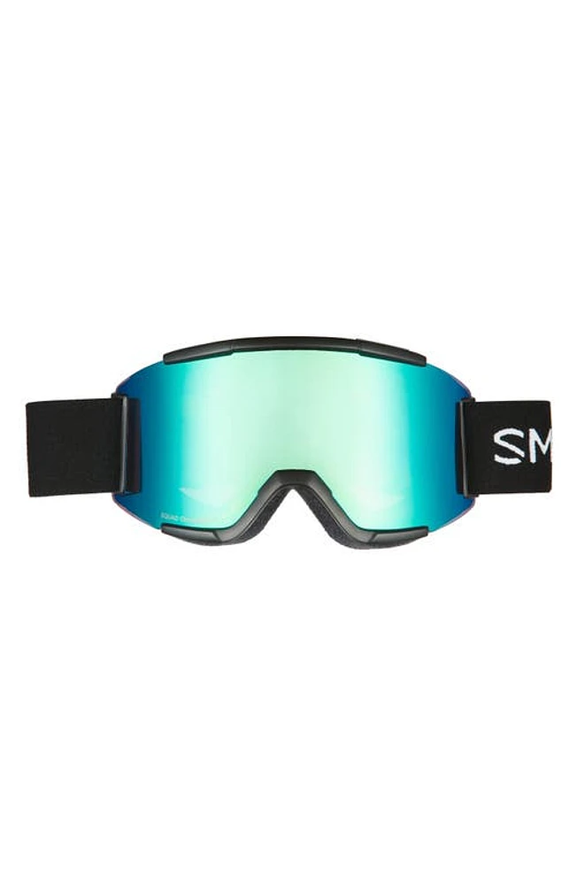 Smith Squad 180mm ChromaPop Snow Goggles in Black Storm Rose Flash at Nordstrom