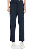 Max Mara Leisure Terreno Drawstring Stretch Cotton Ankle Pants Navy at Nordstrom,