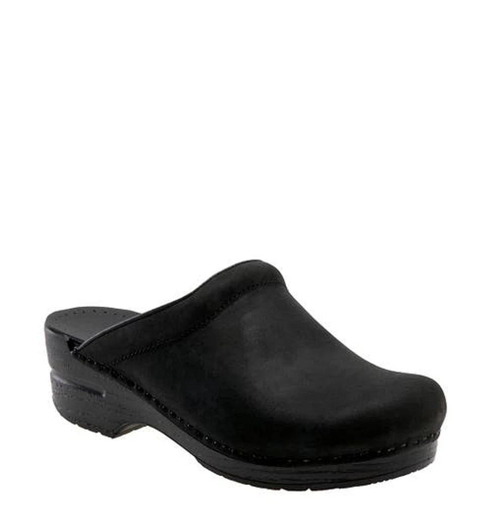 Dansko 'Sonja' Oiled Leather Clog Black at Nordstrom,