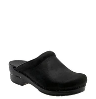 Dansko 'Sonja' Oiled Leather Clog Black at Nordstrom,