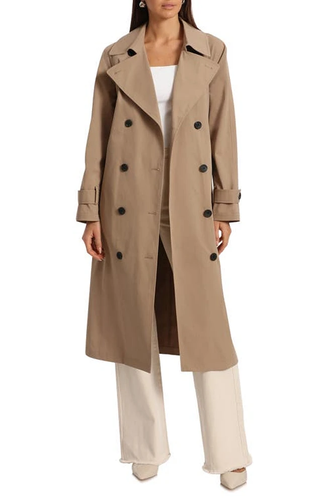 Avec Les Filles Oversize Lightweight Trench Coat Tan at Nordstrom,