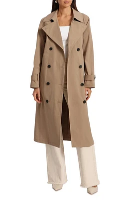 Avec Les Filles Oversize Lightweight Trench Coat Tan at Nordstrom,