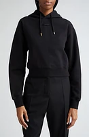 Jacquemus Le Grosgrain Logo Cotton Fleece Crop Hoodie at Nordstrom,