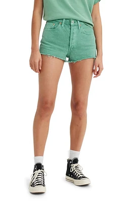 levi's 501 High Waist Cutoff Denim Shorts Dusty Beryl Green Short at Nordstrom, X